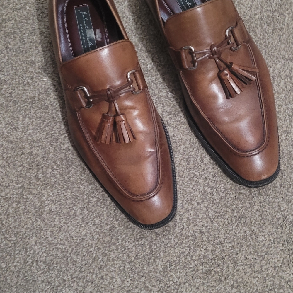 Johnston & Murphy Tan Tassel Loafers